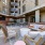 Outdoor Atrium in courtyard with seating and fire pit